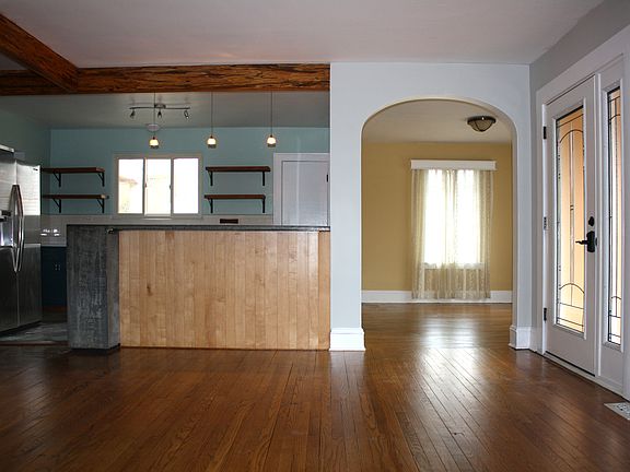 Dining room and kitchen from living room
