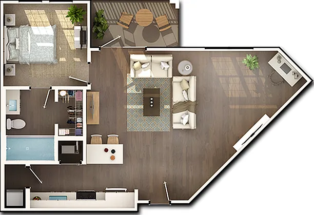 A1.0 | One Bed, One Bath+ A1.0 | One Bed, One Bath+