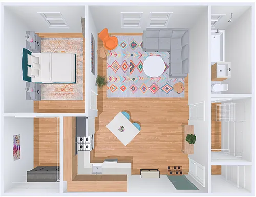 Floor plan 1bd/1b 11