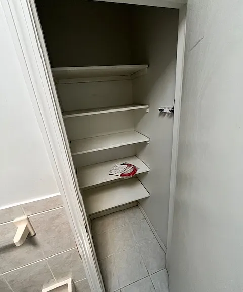 Linen closet in main bath