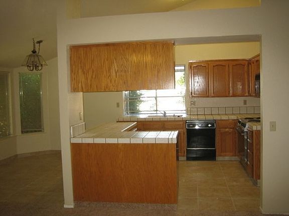 Kitchen just off of family room