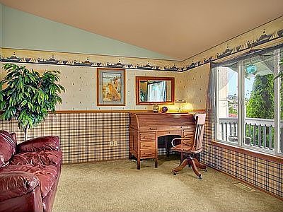 The office is quite large and is located just of the front entrance.