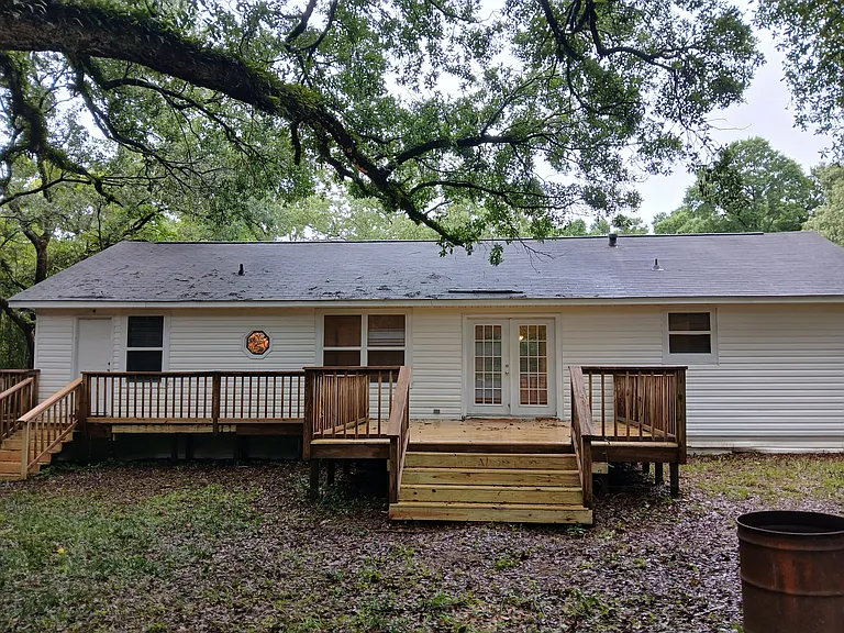 Back Yard View With Deck