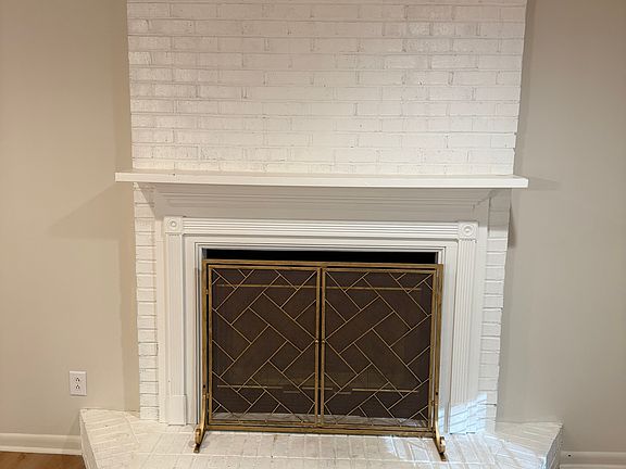 wood burning fireplace