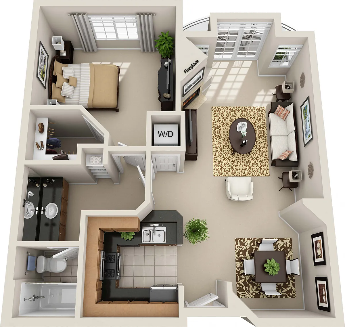 Floor plan One Bedroom A