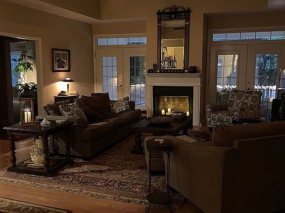 Great room at twilight