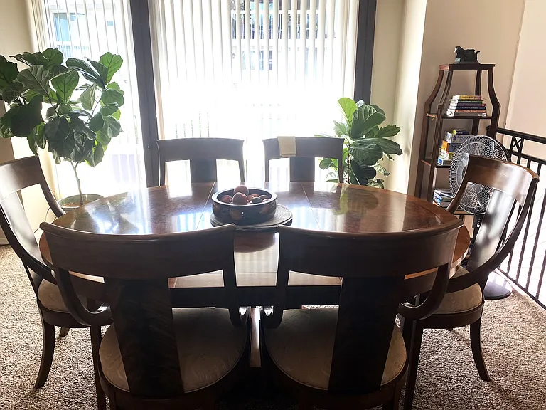 You are welome to use my baker dining room table