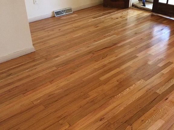 Wood floors in living room