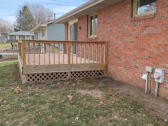 West side of deck