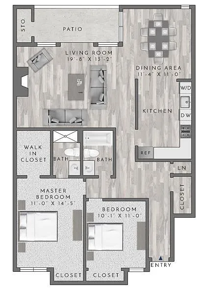 Floor plan B2-2x2(W)
