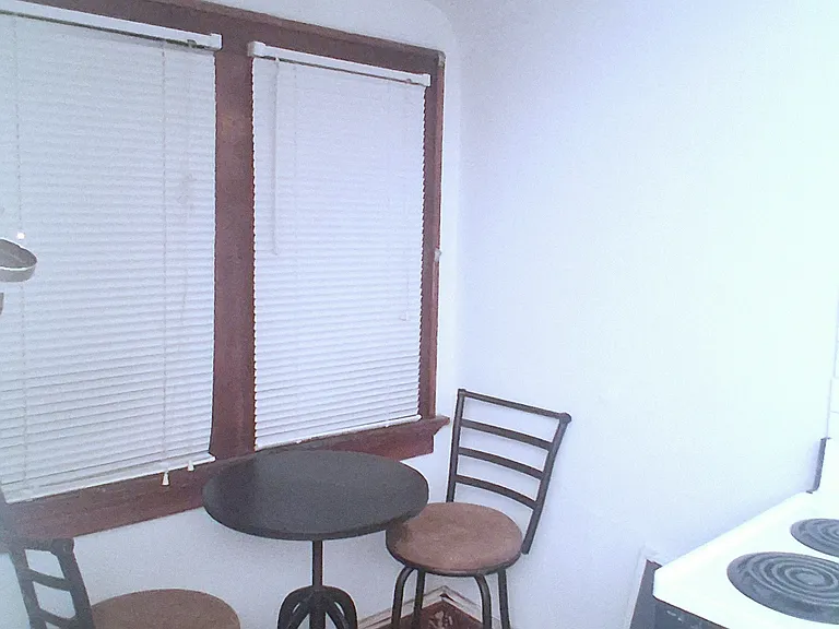 Breakfast nook in kitchen.