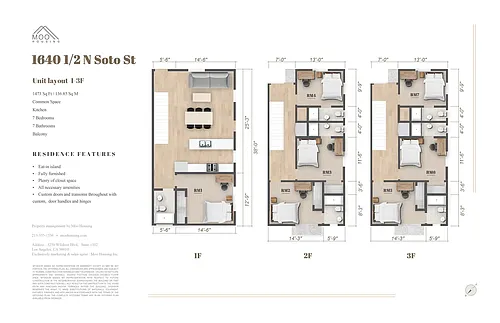 Floor plan Private Room 1640 1-2 N Soto St 7b7b