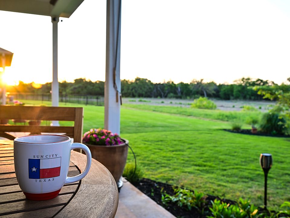 Sunrise view on the back patio