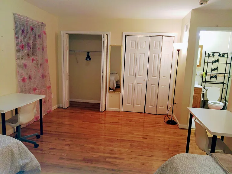 2 closet (you will have own closet and work station) as well as your own bed