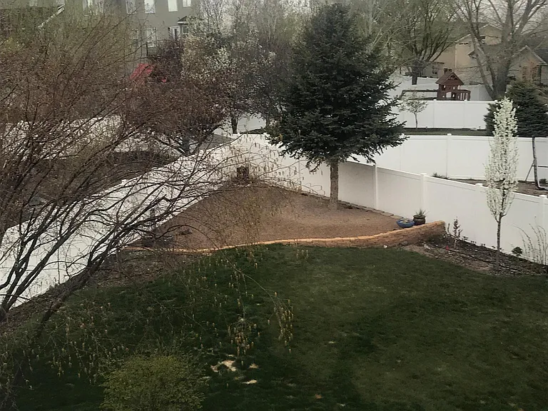 Backyard (Pergola added after photo)