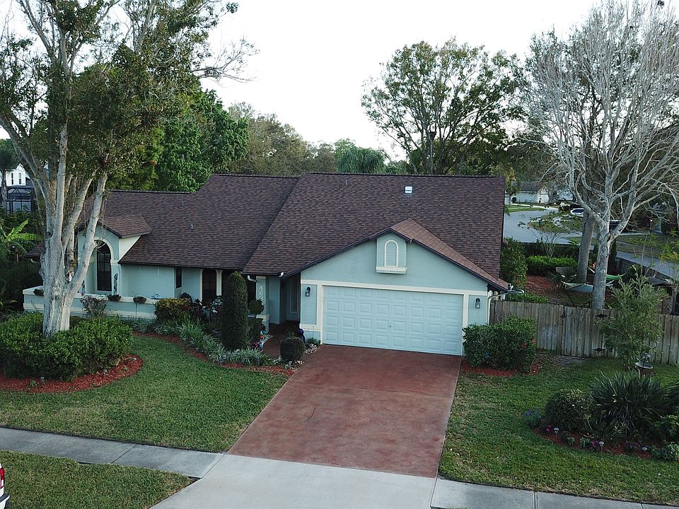 drone view of property