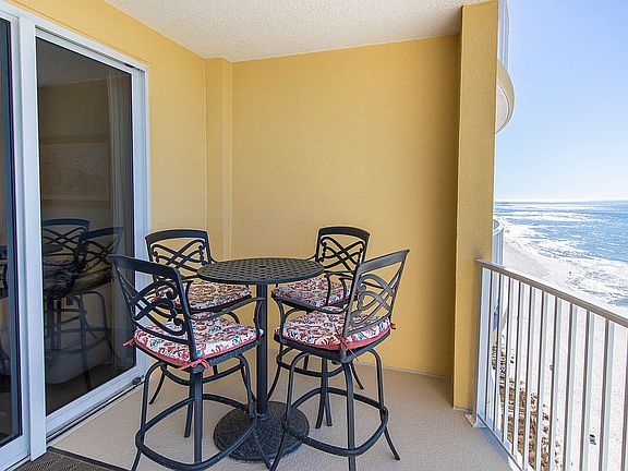 High Top table on balcony