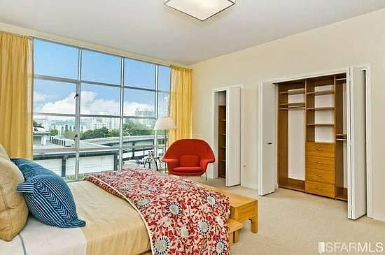 Master bedroom with built in closets
