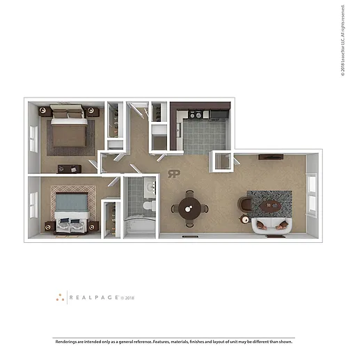 Floor plan 2 Bedroom1 Bath