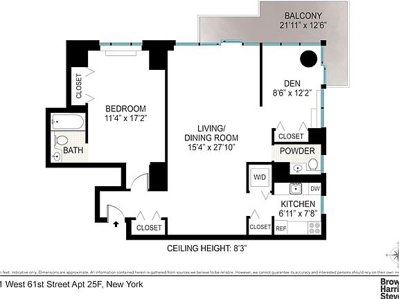 2nd image of 161 W 61st St APT 25F