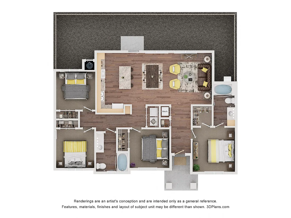 Floor plan 4AA (Wheelchair Accessible)