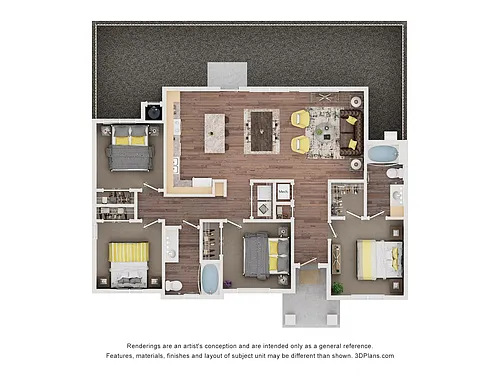 Floor plan 4AA (Wheelchair Accessible)
