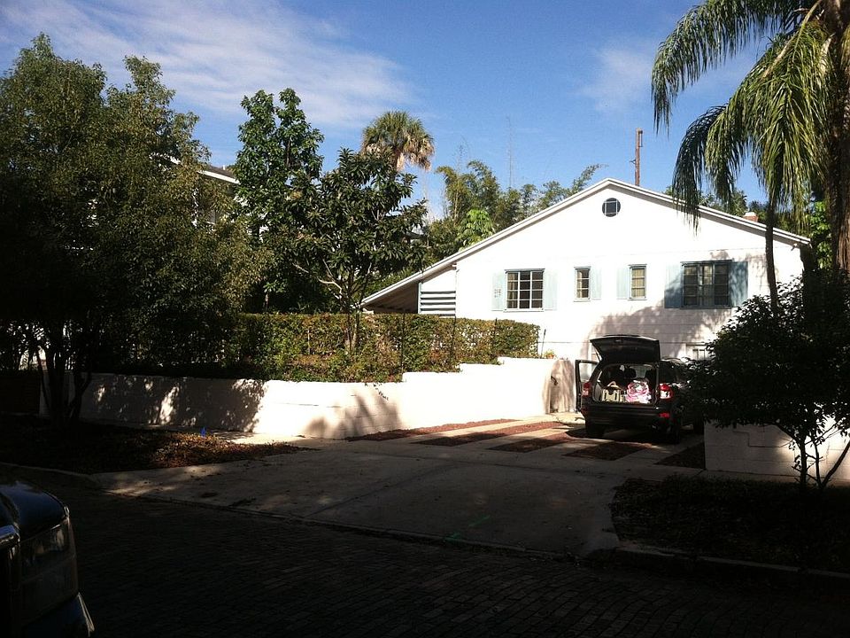 looking at the house from the street