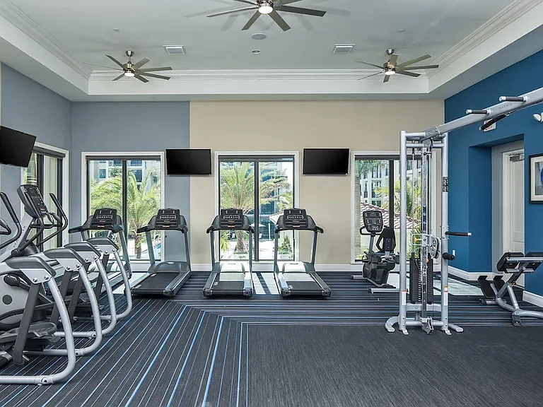 Fitness center with cardio and strength equipment