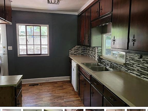 Kitchen with stove, microwave and dishwasher