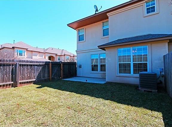 Sample back yard for this community. Actual house is under construction