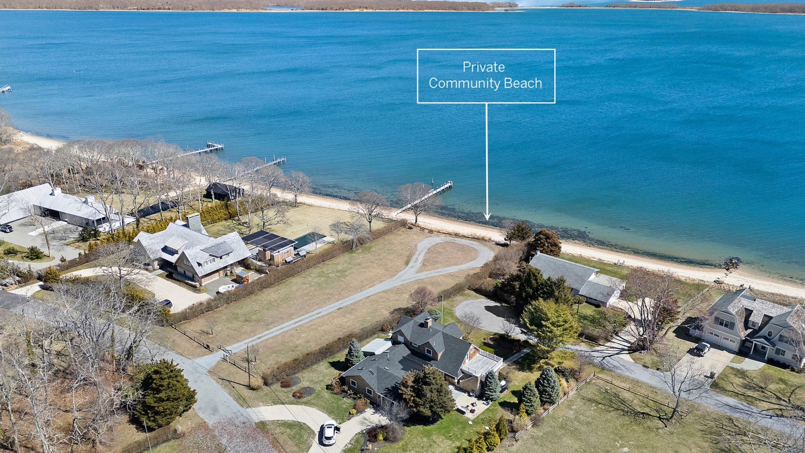 Private community beach