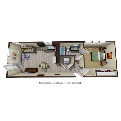 Floor plan 1BR/1BA - N