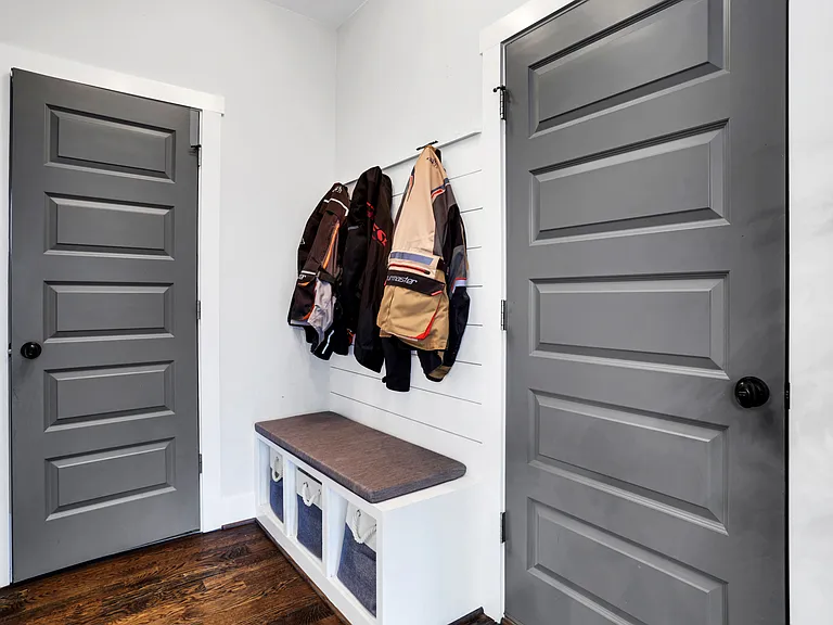 Walk in from the Garage.