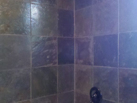 Upstair slate bathtub