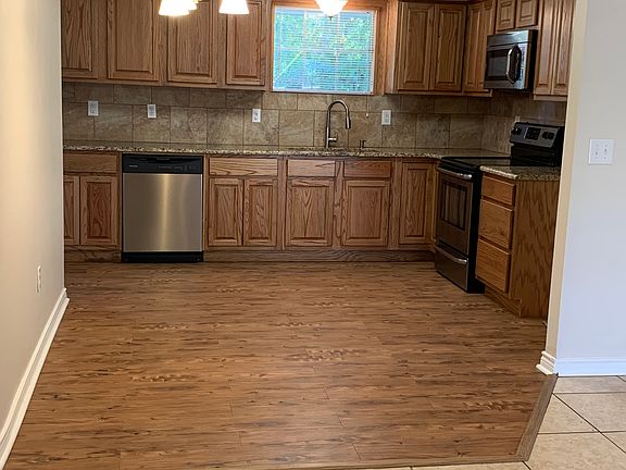 family room into kitchen