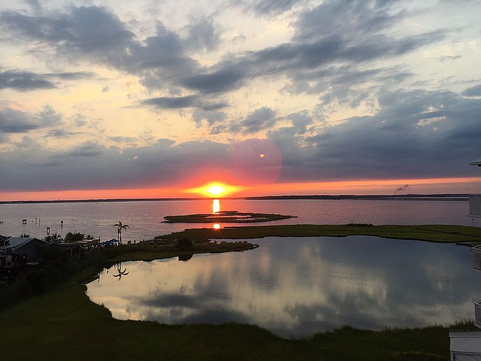 Sunset view from decks