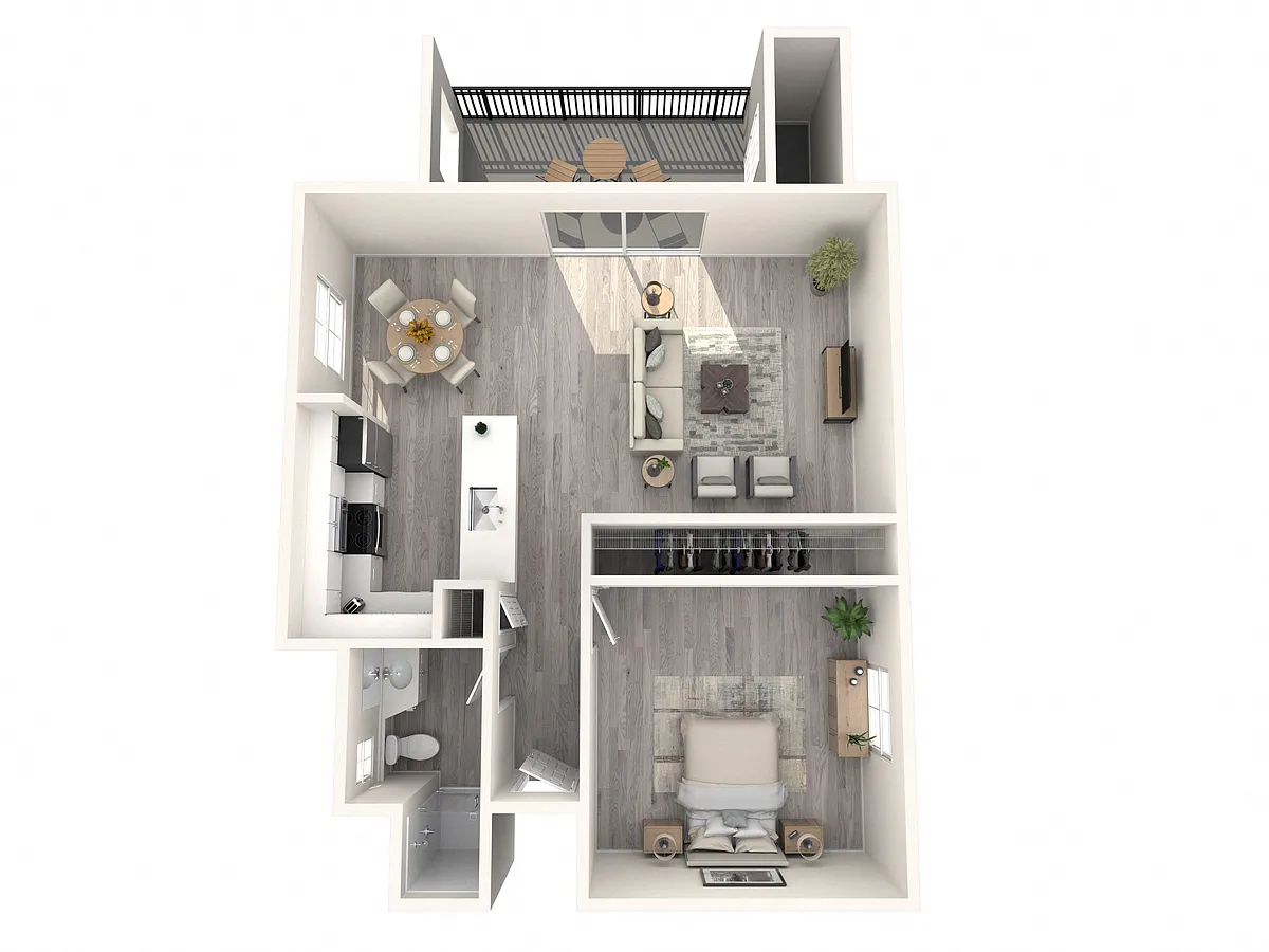Floor plan 1X1 A