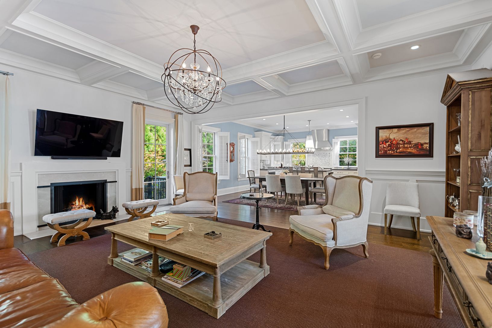  Living room open view to dining and kitchen