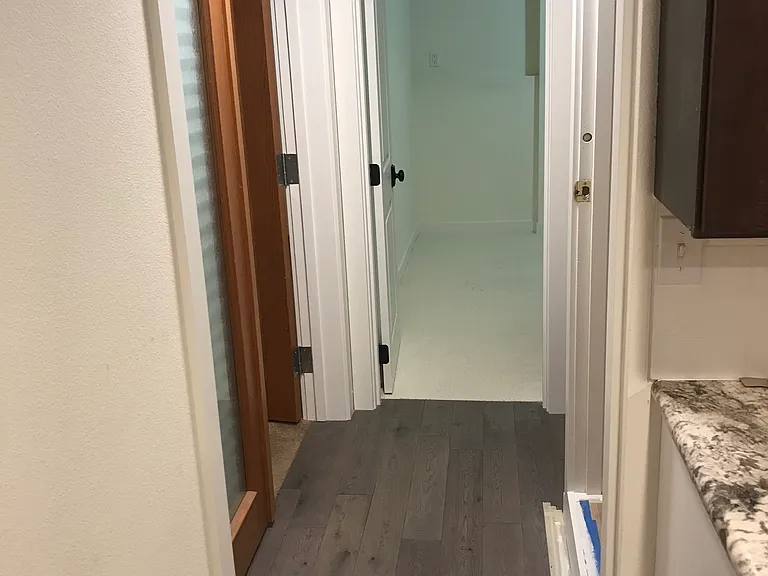 Master bedroom to the left, bedroom up front.