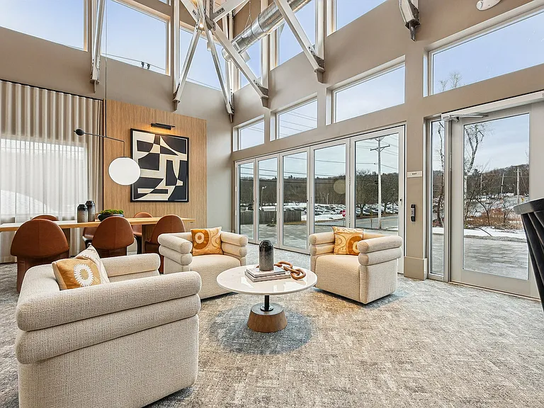 Experience luxury in this contemporary lounge designed for relaxation and social gatherings.