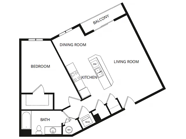 Floor plan 1X1H