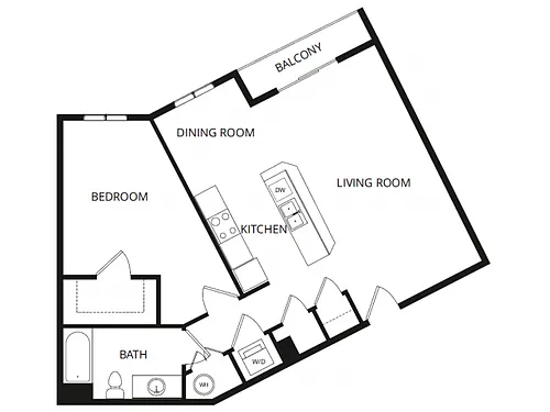 Floor plan 1X1H