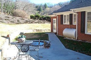 The concrete patio is the perfect place for summer cookouts!