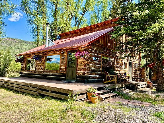 Front and side view of cabin