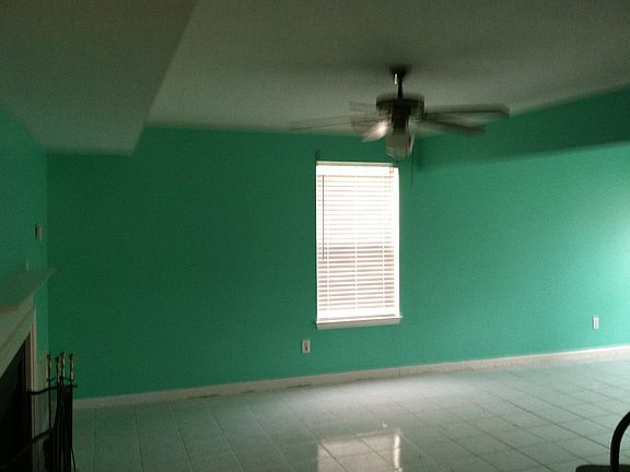Living room with fireplace