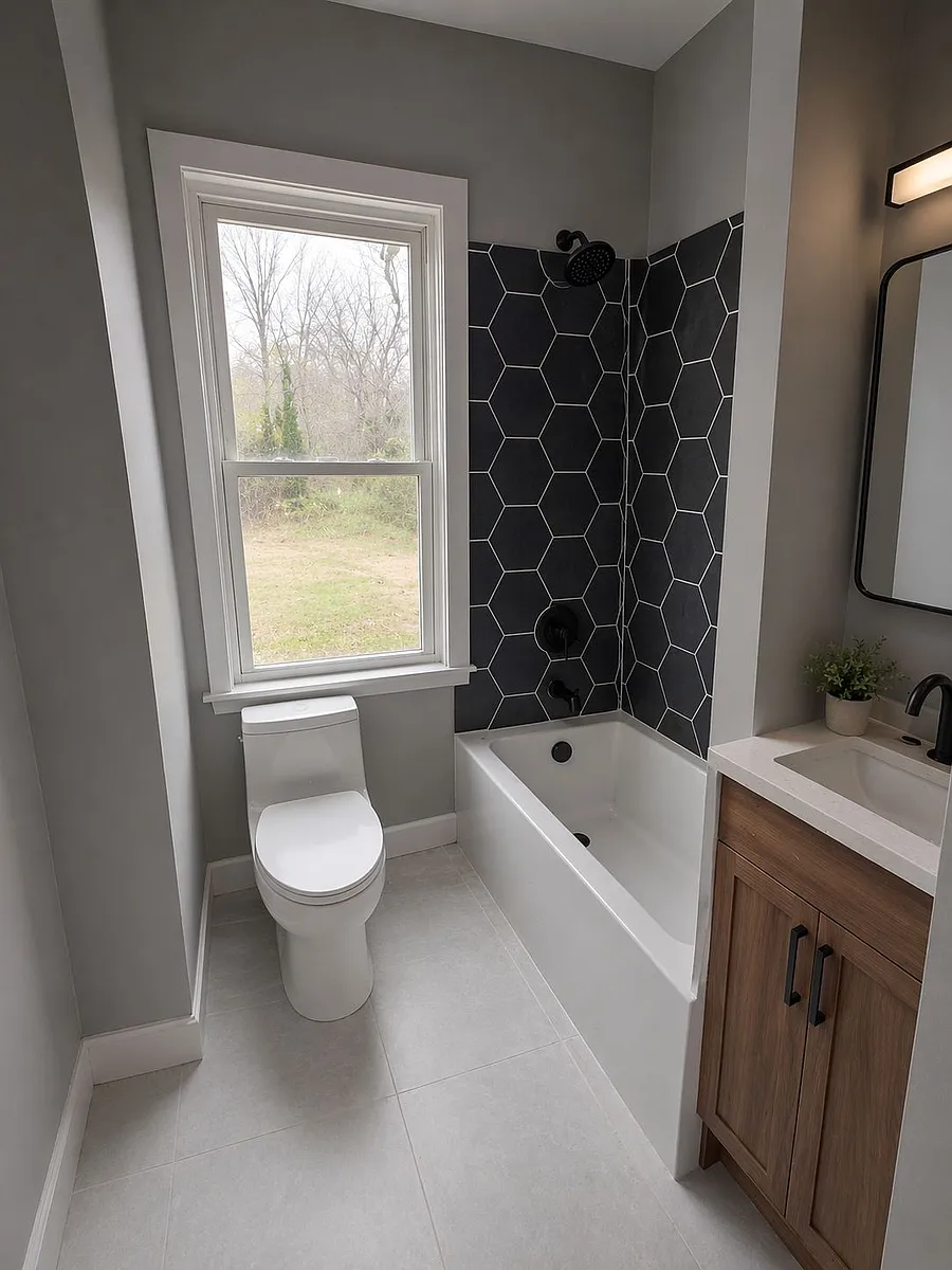 Virtual staging- Bathroom - 923 Branch Ave #1