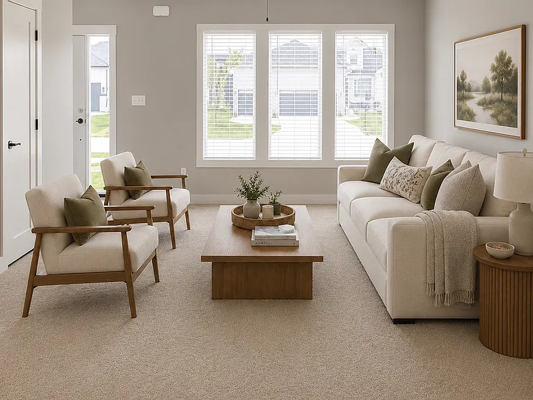 Spacious living room with abundant natural light