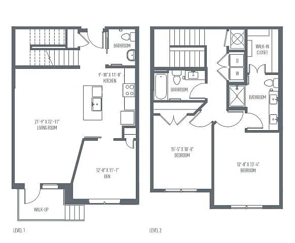 Floor plan G1 & G1b - Townhome