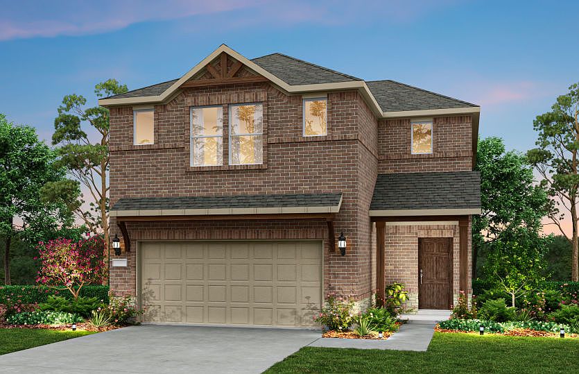 The Ouray, a two-story home with 2-car garage, shown with Home Exterior R