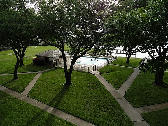 This townhome offers a great view overlooking the pool.